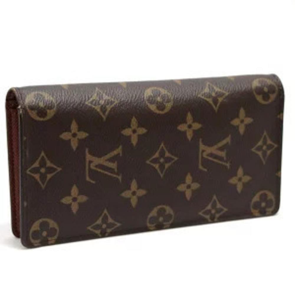 Louis Vuitton Bi Wallet Brazza Monogram Long Portefeuille fold Brown